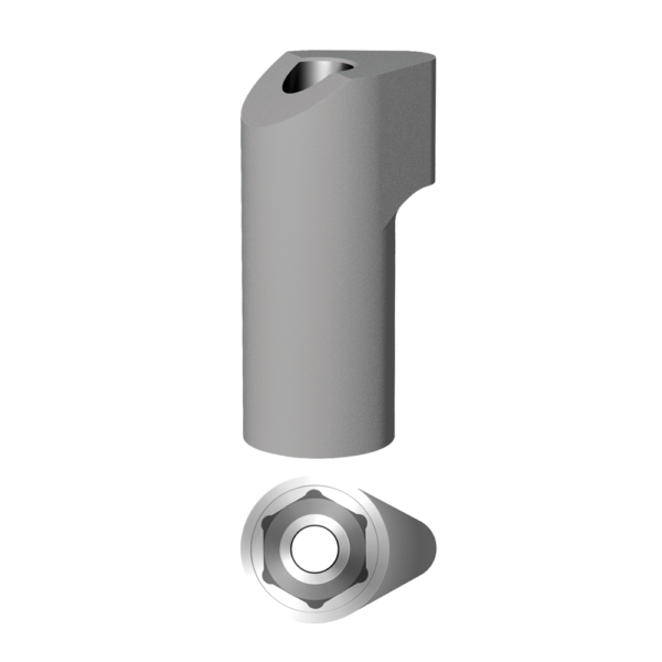 Scanbody engaging conical abutment